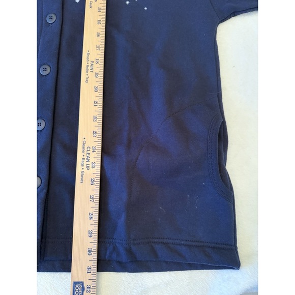 Vintage Top Stitch Cardigan XL Navy Embroidered Birds Snow Christmas Winter NWT - Picture 8 of 9